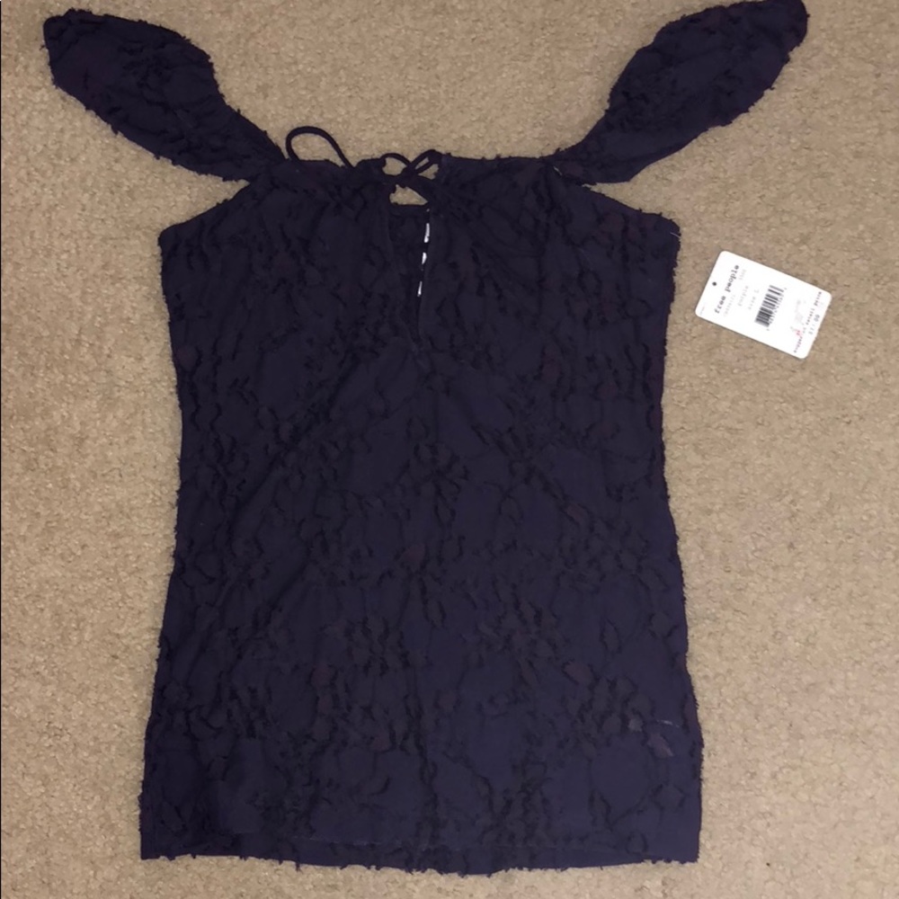 Free People top burnout floral